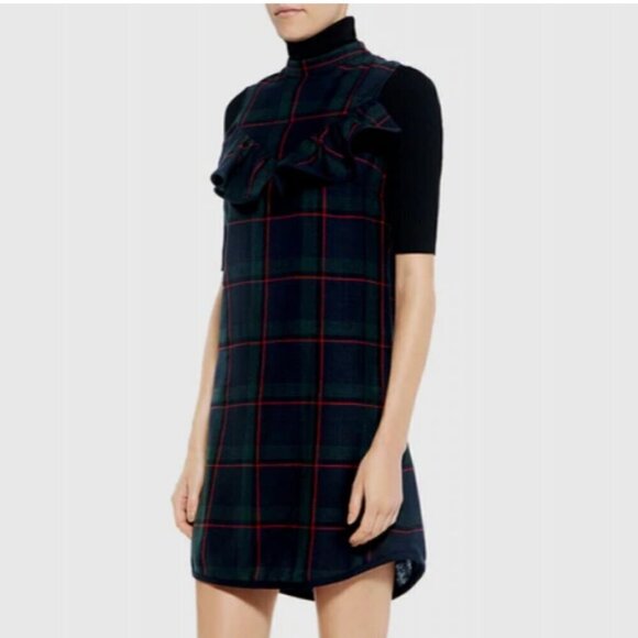 Revolve x Suno Ruffle Tunic Dress Wool/Silk Size 0 Made in USA - Picture 2 of 16